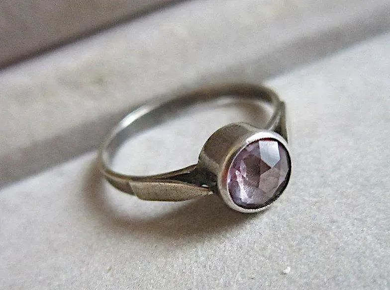 Кольцо серебро 875 проба звезда Москва