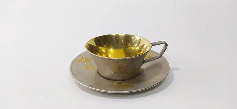 Серебро Чашка кофейная с блюдцем