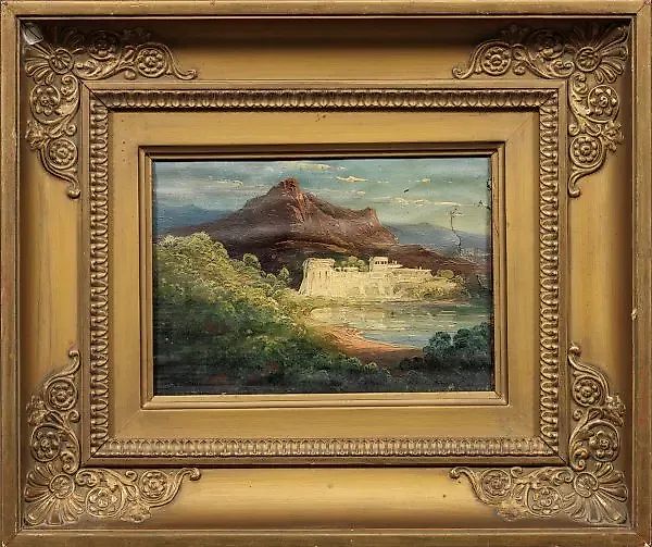 Итальянский пейзаж с дворцом: исследование художника