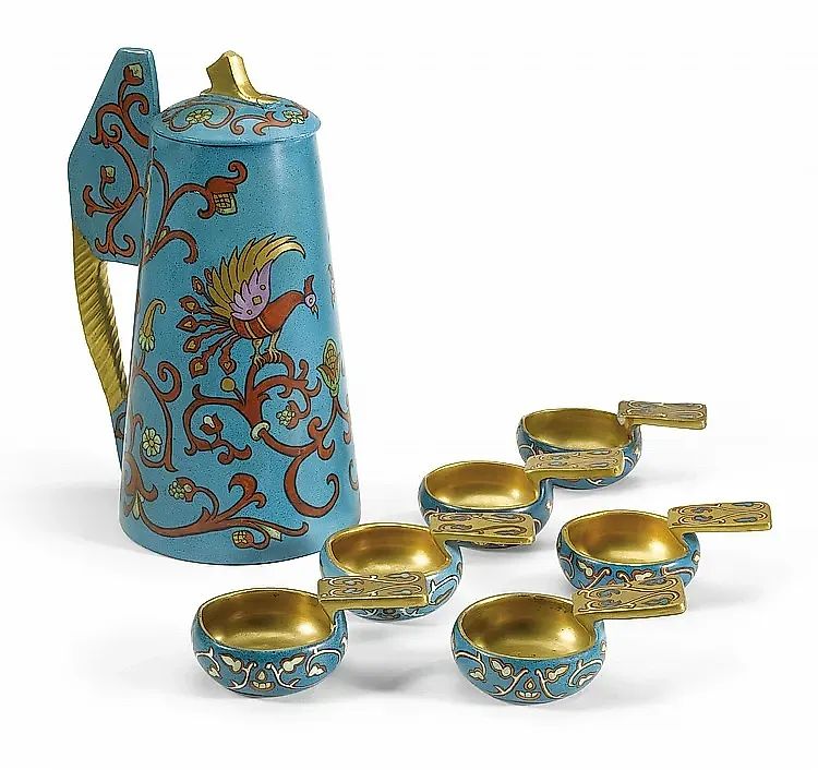 Фарфоровый набор для кваса, Кузнецовская фарфоровая фабрика, конец 19-го века