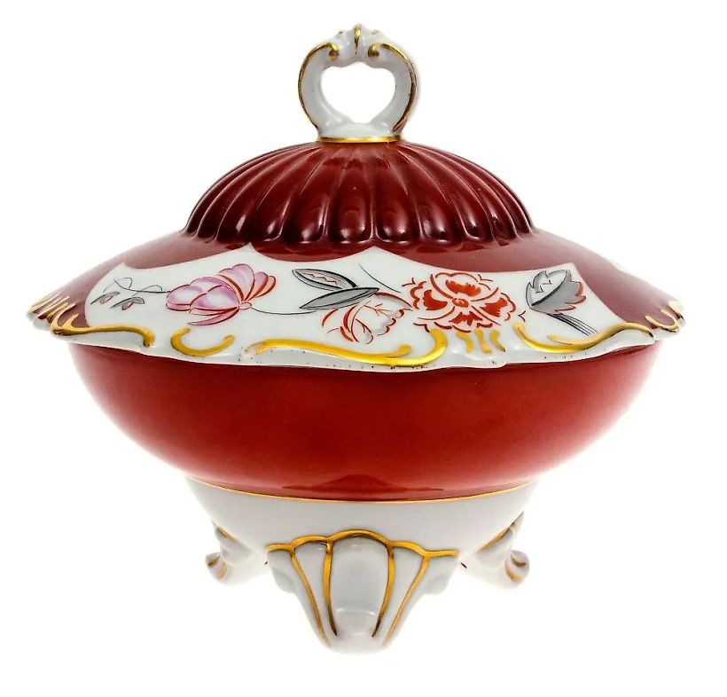 Фарфоровая сахарница 