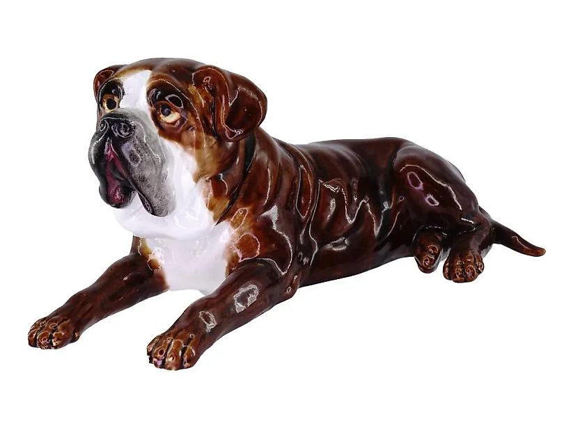 Античная оригинальная русская фарфоровая фигурка собаки