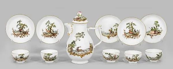 Охотнический кофейный набор Мейссен