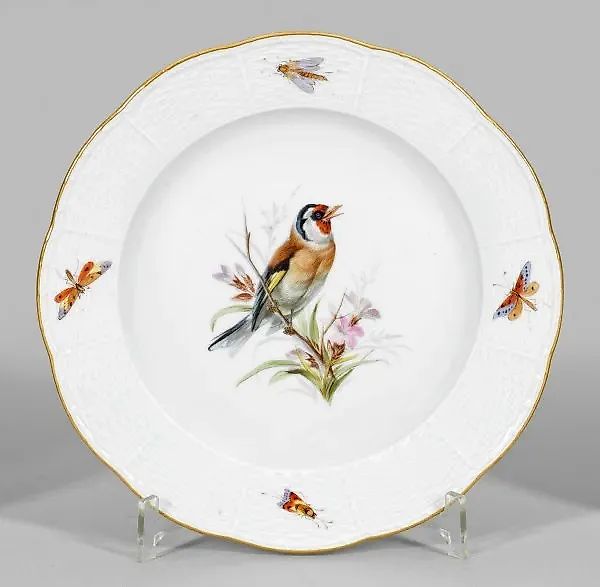 Декоративная тарелка с рисунком птицы