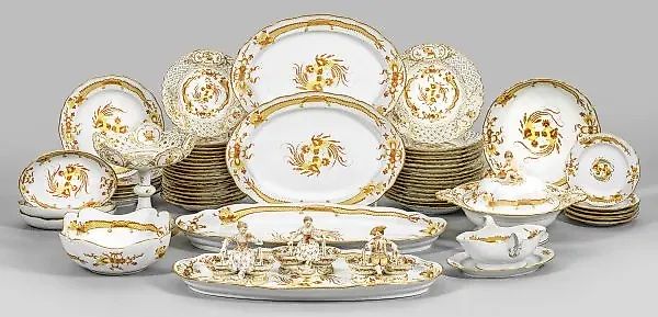 Обеденный сервиз Мейсена с декором 