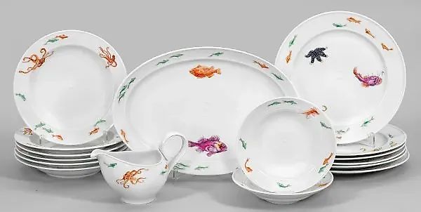 Рыбная посуда с украшениями