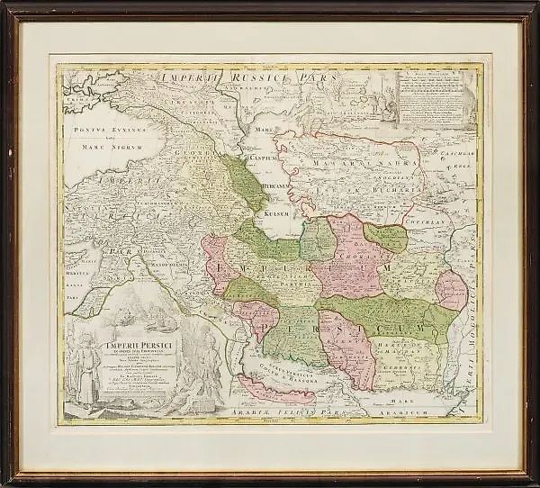 Империя Персии: оригинальная медная гравюра