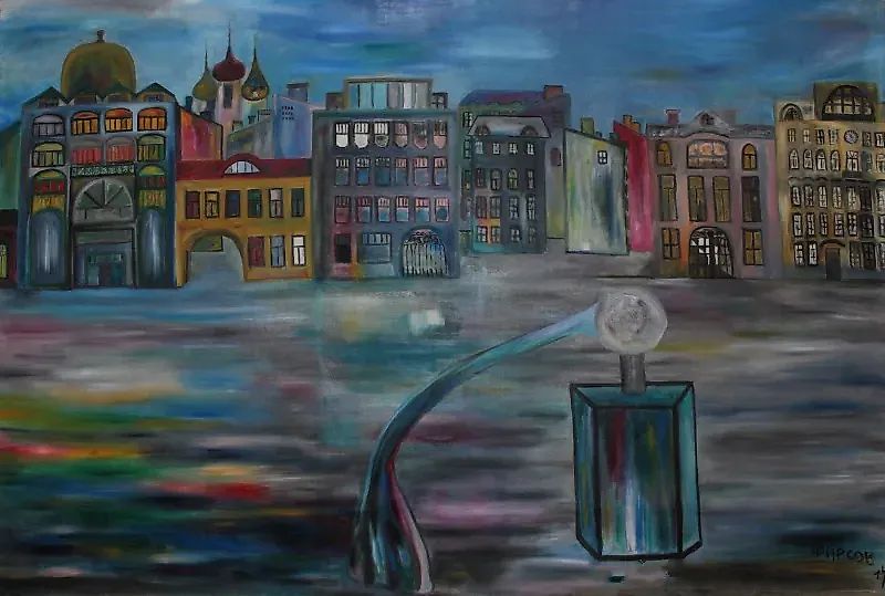 Houses | Дома Oil on canvas | Холст, масло 