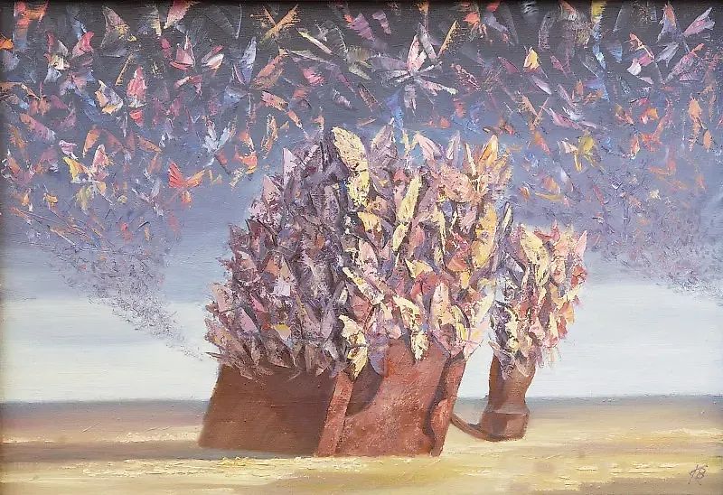 День мотылька масло, холст 