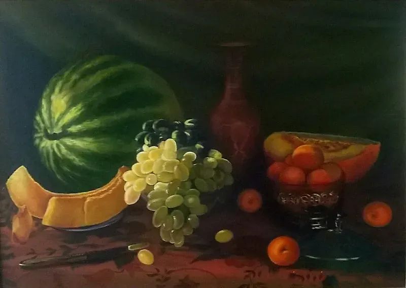 Натюрморт с арбузом Холст, масло 