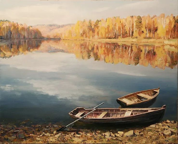 Озеро. Осень. холст, масло 