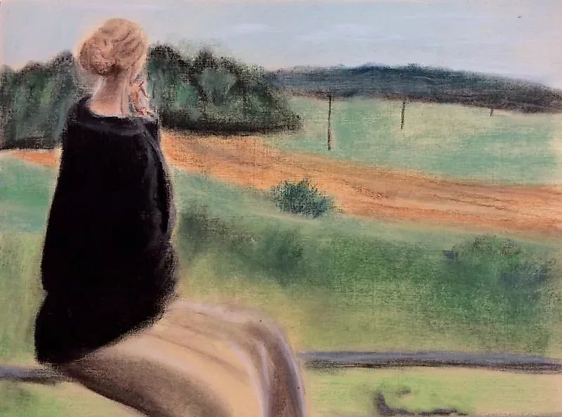 Expectation Pastel, canvas paper