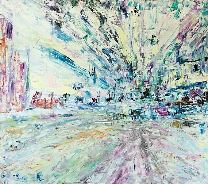 Ритмы города масло,холст, оргалит 