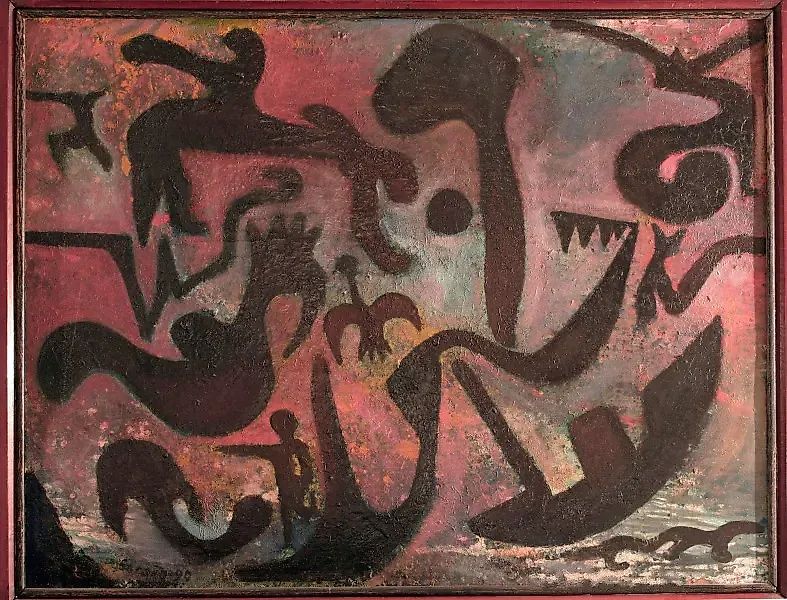 Без названия картон,масло 