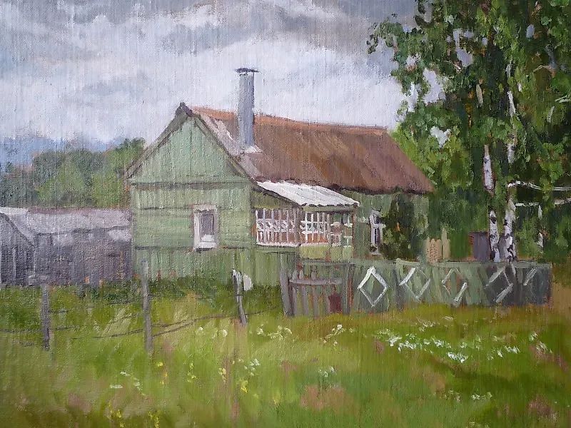 Домик в с. Царёвка масло, оргалит 