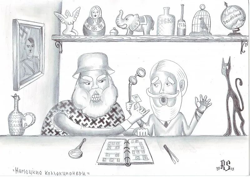 German collectors paper, pencil