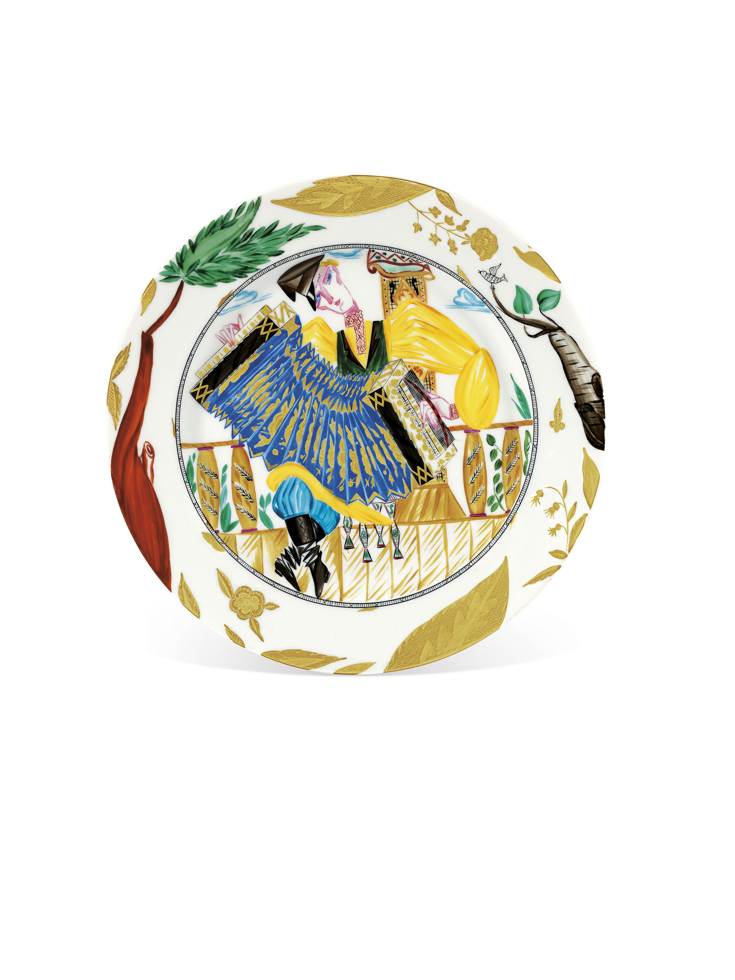 A Soviet porcelain plate ‘The accordion player’, by the Imperial Porcelain Factory, St Petersburg, 1896, and the State Porcelain Factory, Petrograd, 1923. 11⅛ in (28.3 cm) diameter. Sold for £150,000 on 26 November 2018 at Christie’s in London