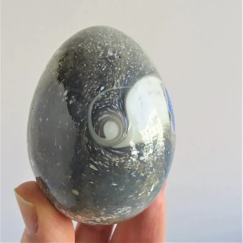 Unique glass egg Swirl