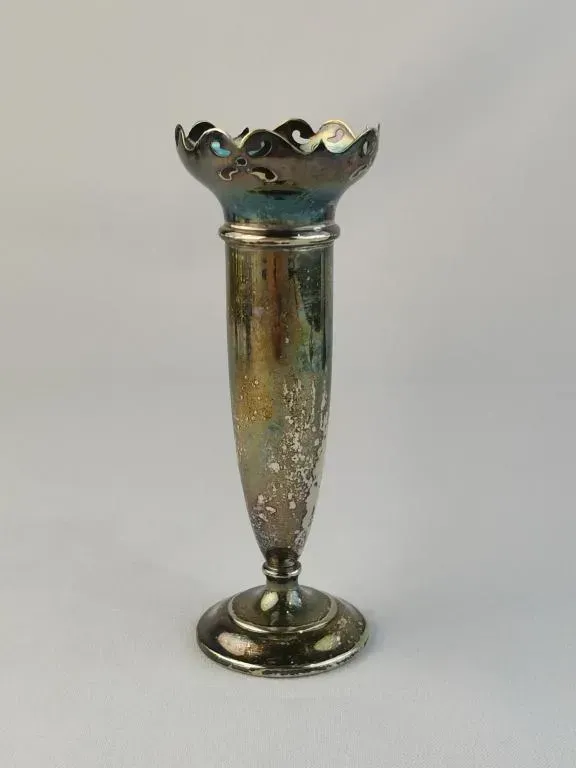 Candlestick, metal, silver