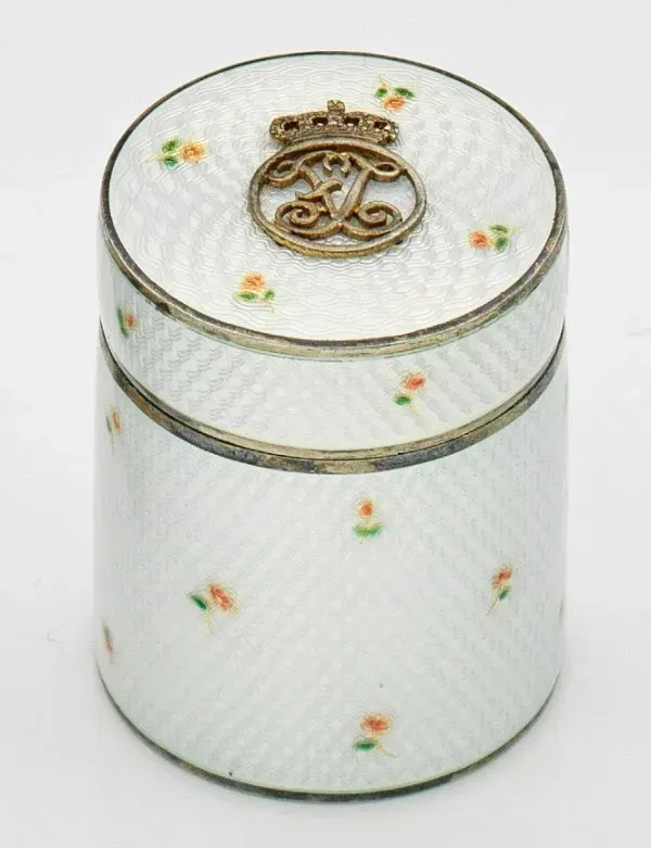 Small enamel decorative box