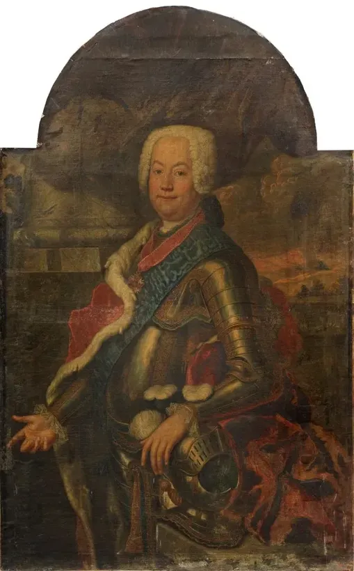 Portrait of Prince August Ludwig von Anhalt-Köthen: representative palace portrait.