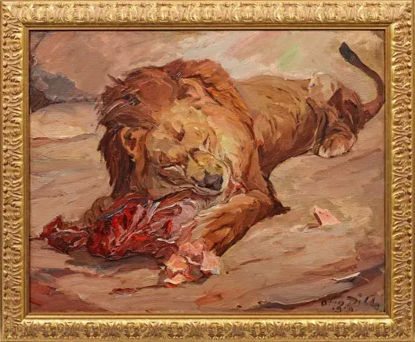 "Devouring Lion Dill: an impressive painting"