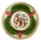 Фарфоровая тарелка Кузнецовской фабрики, Латвия, начало 20-го века