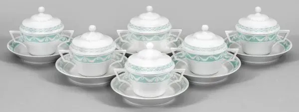 Six soup cups "Kurland"