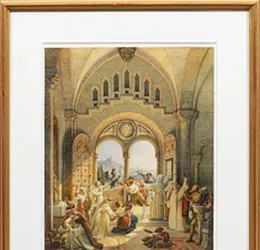 Итальянский архитектор в Дрездене: редкая акварель с монастырем