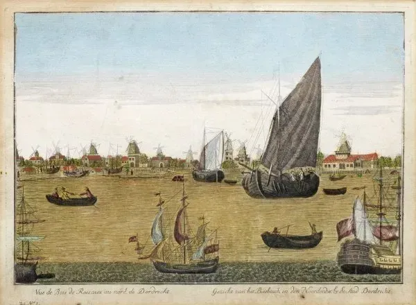 Magnificent copper engraving of Dordrecht