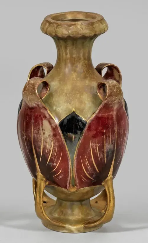 Amphora decorative vase with lustre glaze