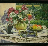 Цветы и фрукты холст,, масло 