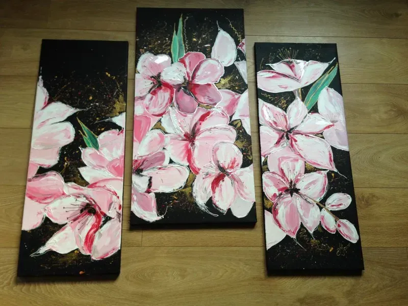 Sakura acrylic + canvas