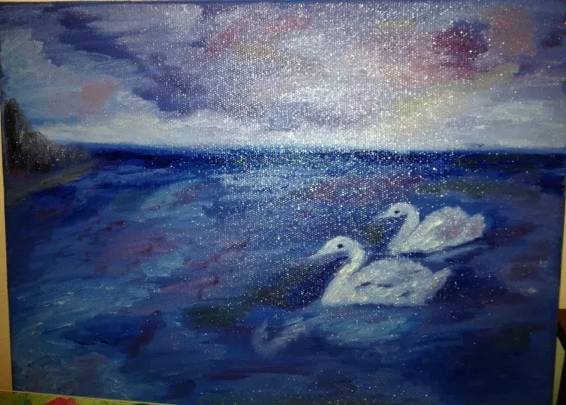 A couple of oil, canvas.