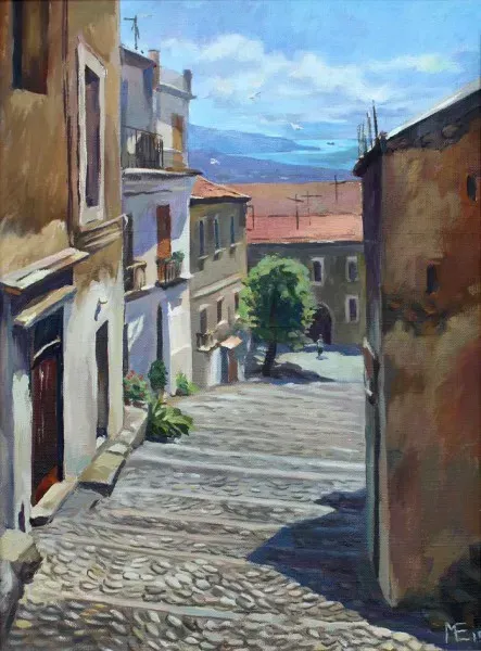 Calabrian landscape Canvas, oil.