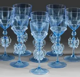 Twelve wine goblets