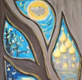 Из окна Холст, акрил 