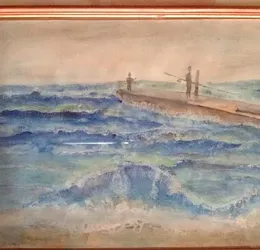 *Рыбалка* акварель