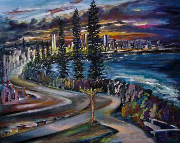 Alexandra Beach oil on canvas