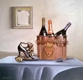 Стол и зеркало холст, масло 