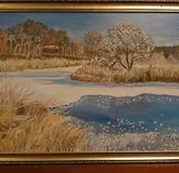 Февраль-март масло, холст на картоне 