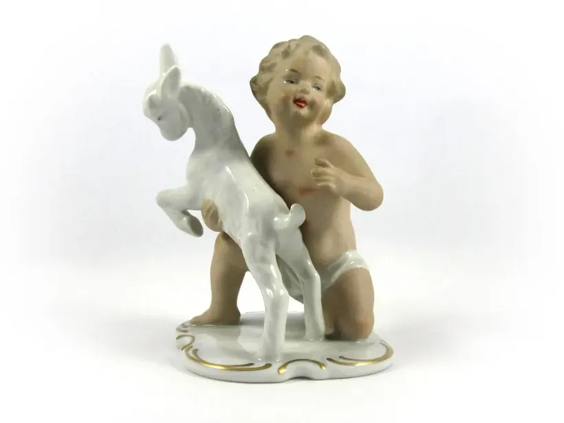 Putti with a young goat