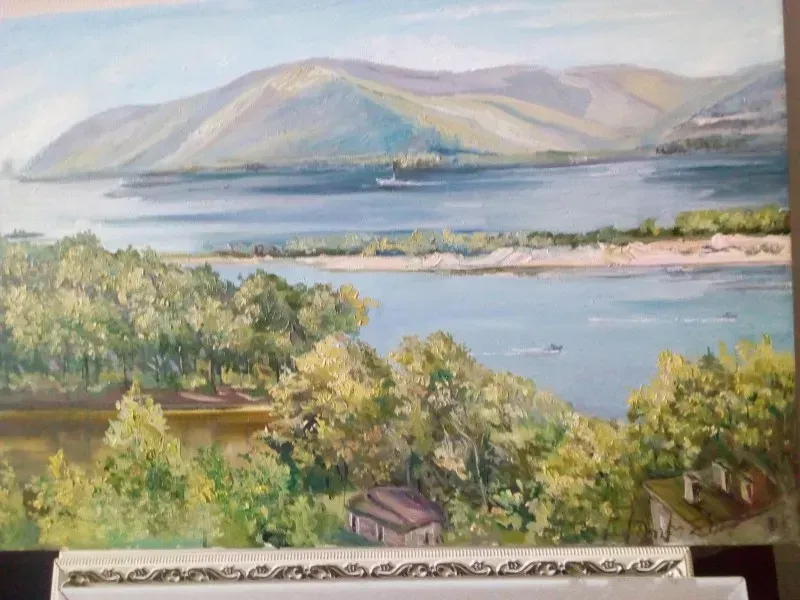 Volga landscape, Tsarevshchina Canvas, oil.