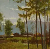 Жаркий вечер оргалит, масло 