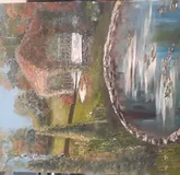 Осень в Горшково Масло, холст на подрамнике 