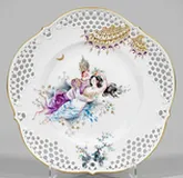 Великолепная фарфоровая тарелка с декором "1001 ночь",