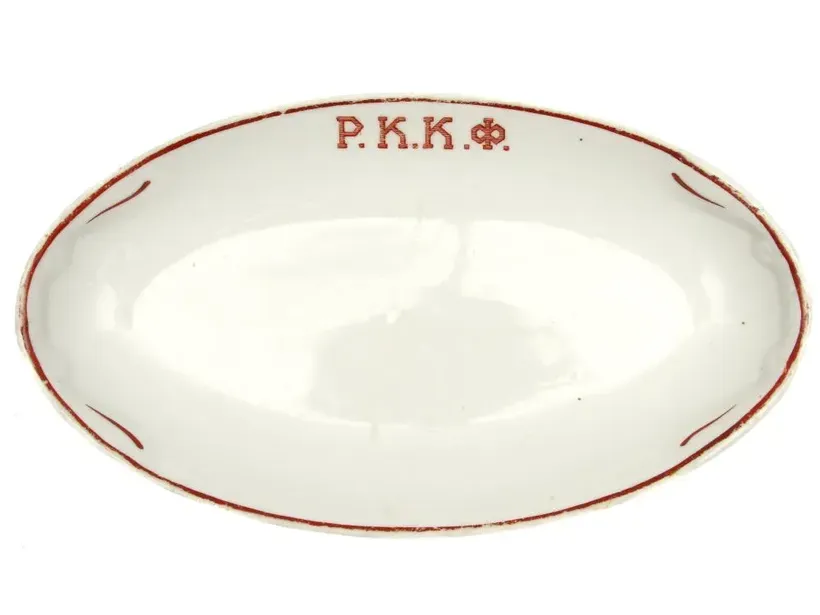 AN EARLY SOVIET RED ARMY NAVAL CERAMIC CHARGER