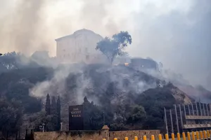 Villa Getty caught fire …