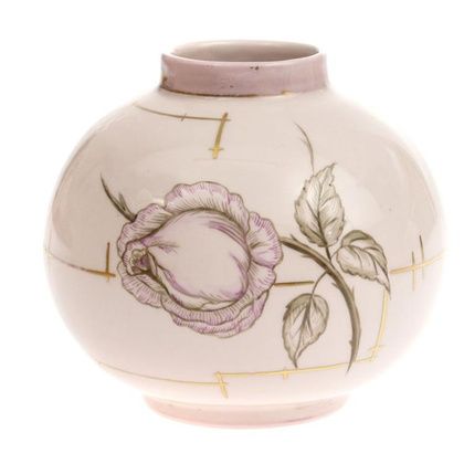 Porcelain vase with gilding by Kuznetsov Latvia, 1930's