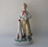 Pioneer with a Rocket, Height 18 cm